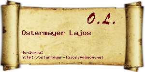 Ostermayer Lajos névjegykártya