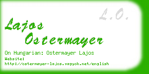 lajos ostermayer business card